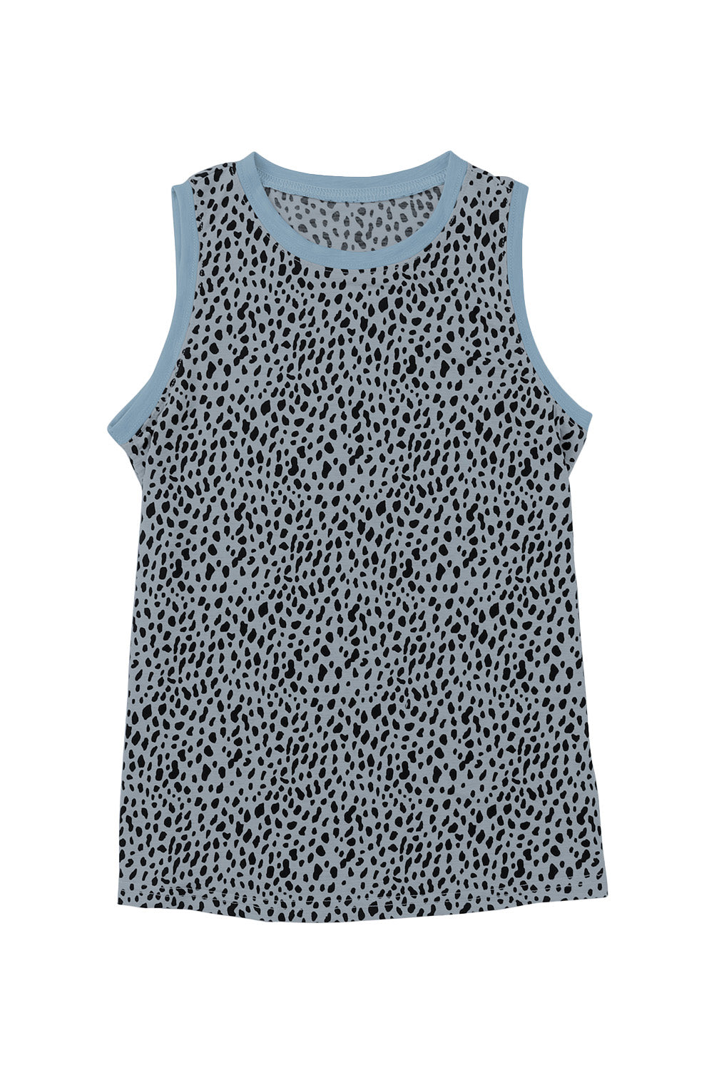 Tanktop met ronde hals en luipaardprint