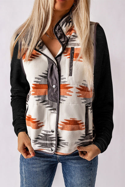 Veelkleurige Fuzzy Aztec Western Fashion Vestjas