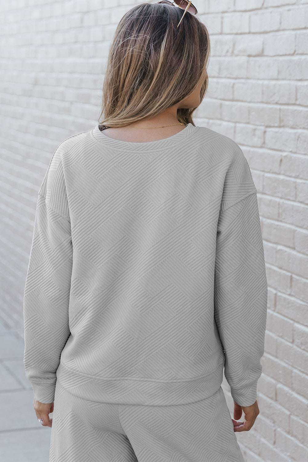 Rode Dahlia Ultra Losse Getextureerde 2-delige Slouchy Outfit