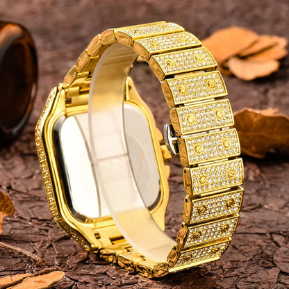 Iced Out Rhinestone Quartz Watch