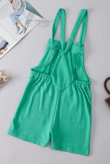 Mintgroene geknoopte bandjes French Terry Romper