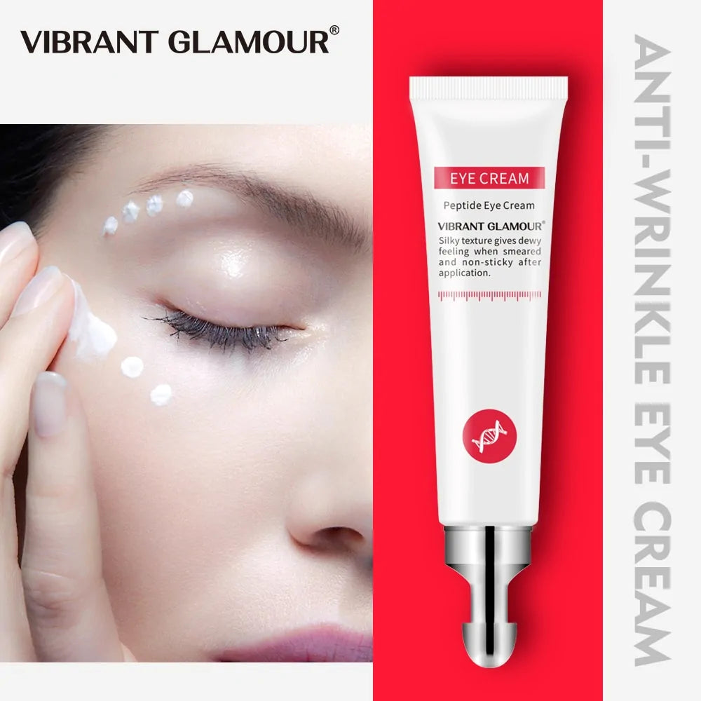 VIBRANT GLAMOUR Peptide Collageen Oogcrème: Antirimpelserum voor donkere kringen, wallen en wallen