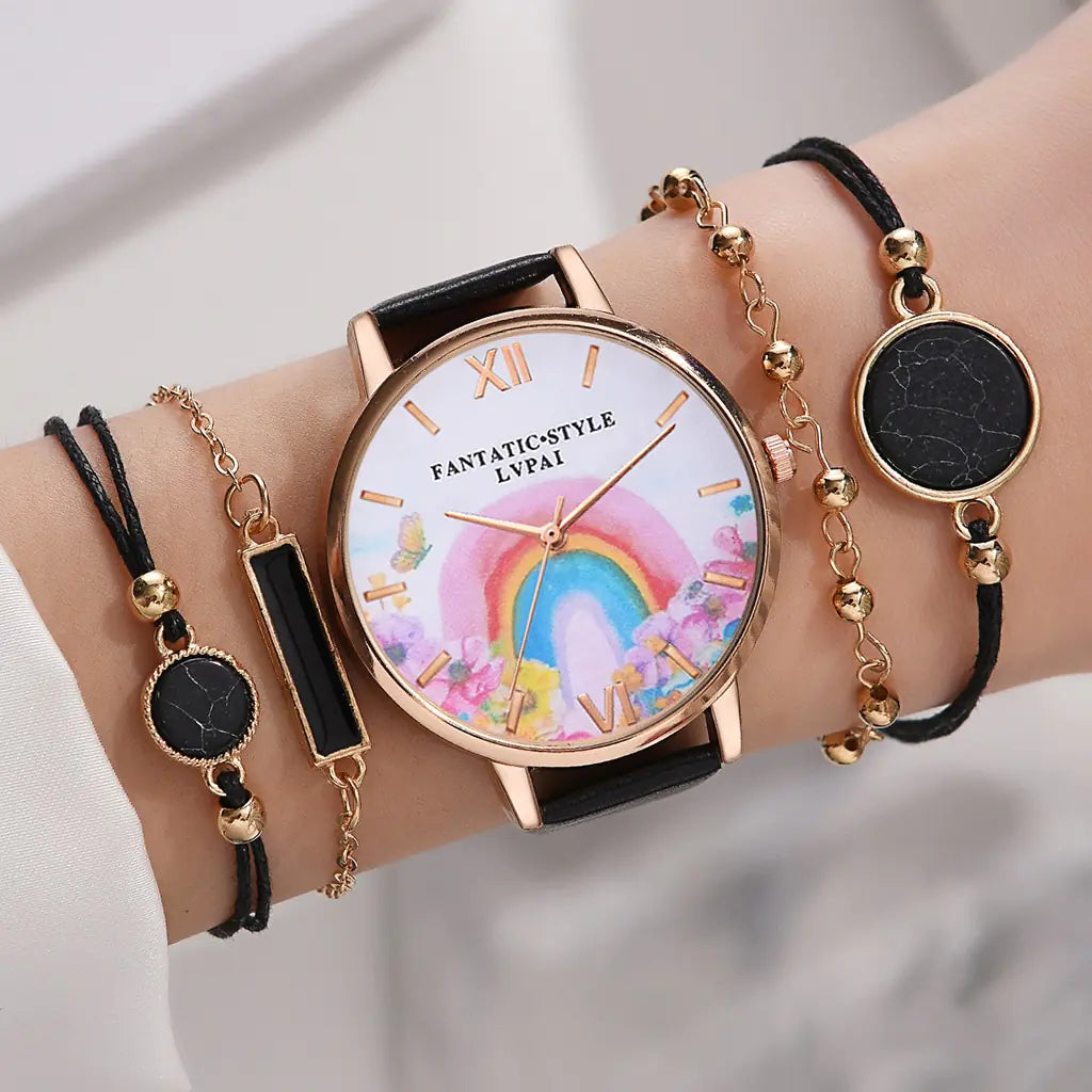 Lvpai Brand 5PCS Watch Set