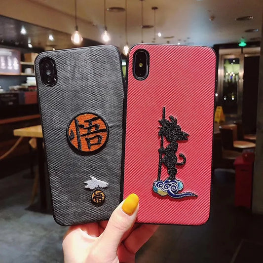 Luxury Embroidery Dragon Ball Super Z Son Goku Soft Cover Case