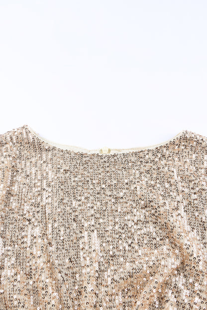 Apricot Knot Pack Hip Sequin Dress