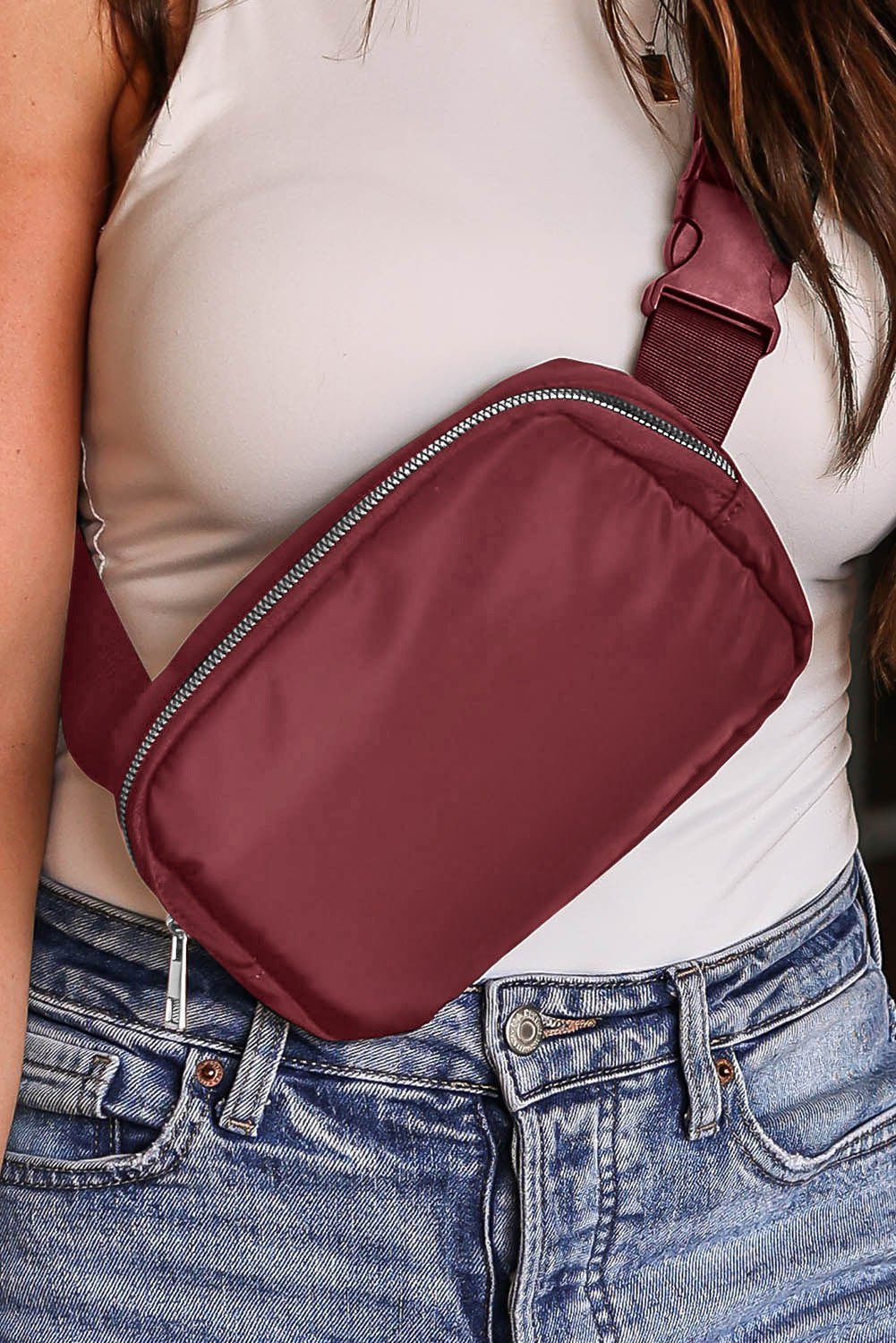 Casual Waterproof Zipped Crossbody Chest Bag 20*5*14cm