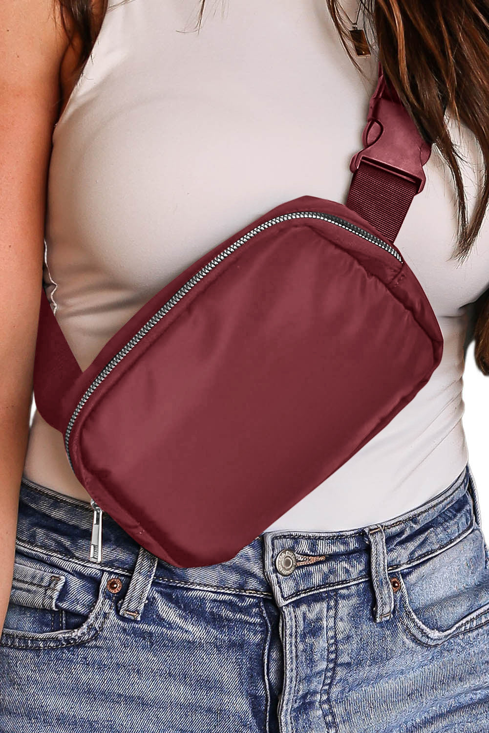 Casual Waterproof Zipped Crossbody Chest Bag 20*5*14cm