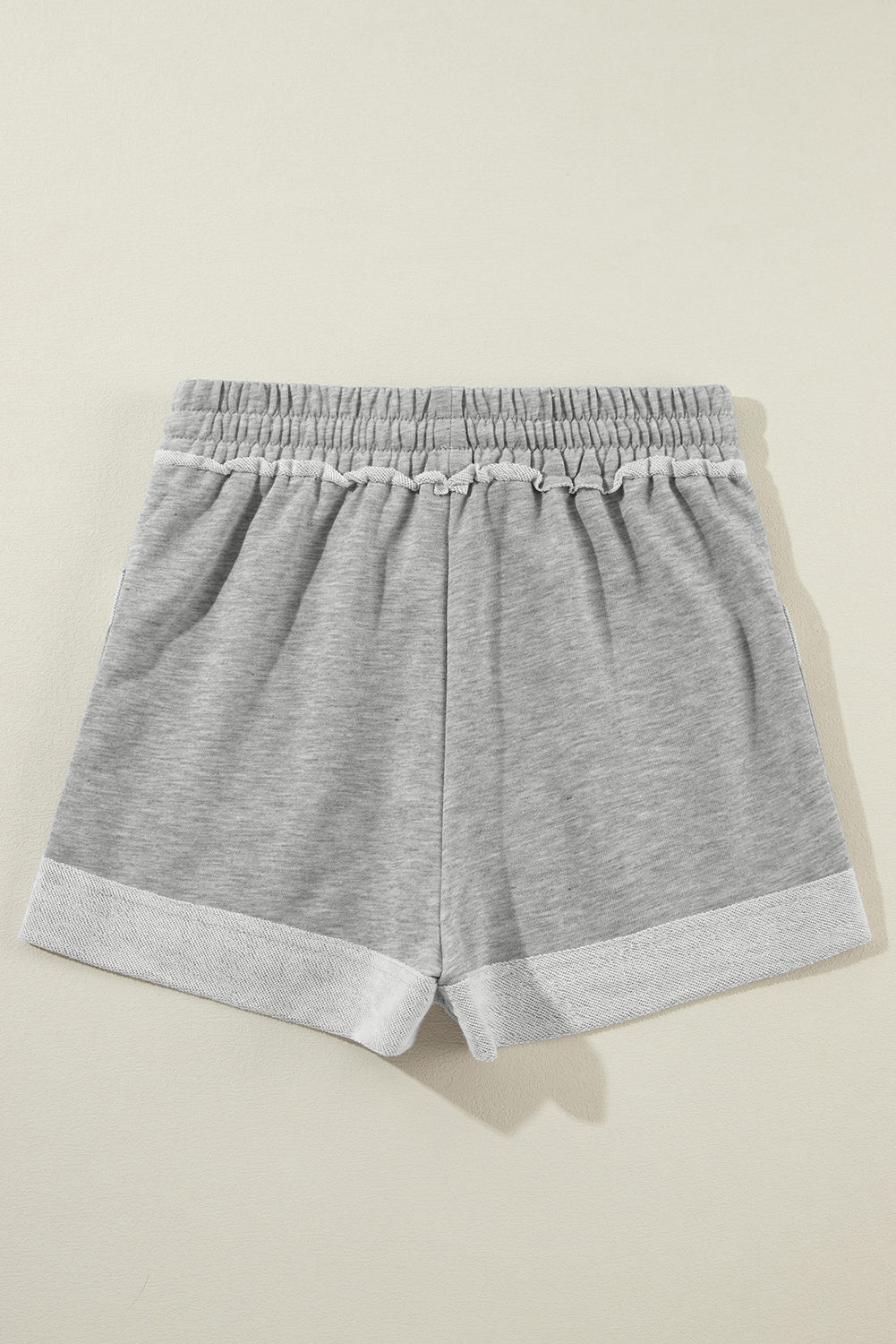 Filipijnse grijze zomershorts met trekkoord en hoge taille