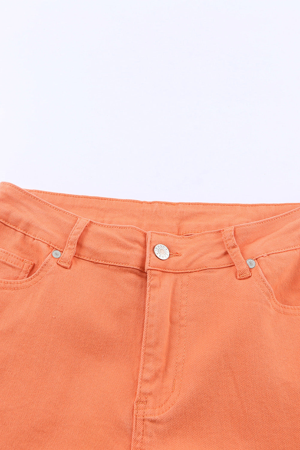 Oranje Acid Wash High Waist Wijde Pijpen Jeans