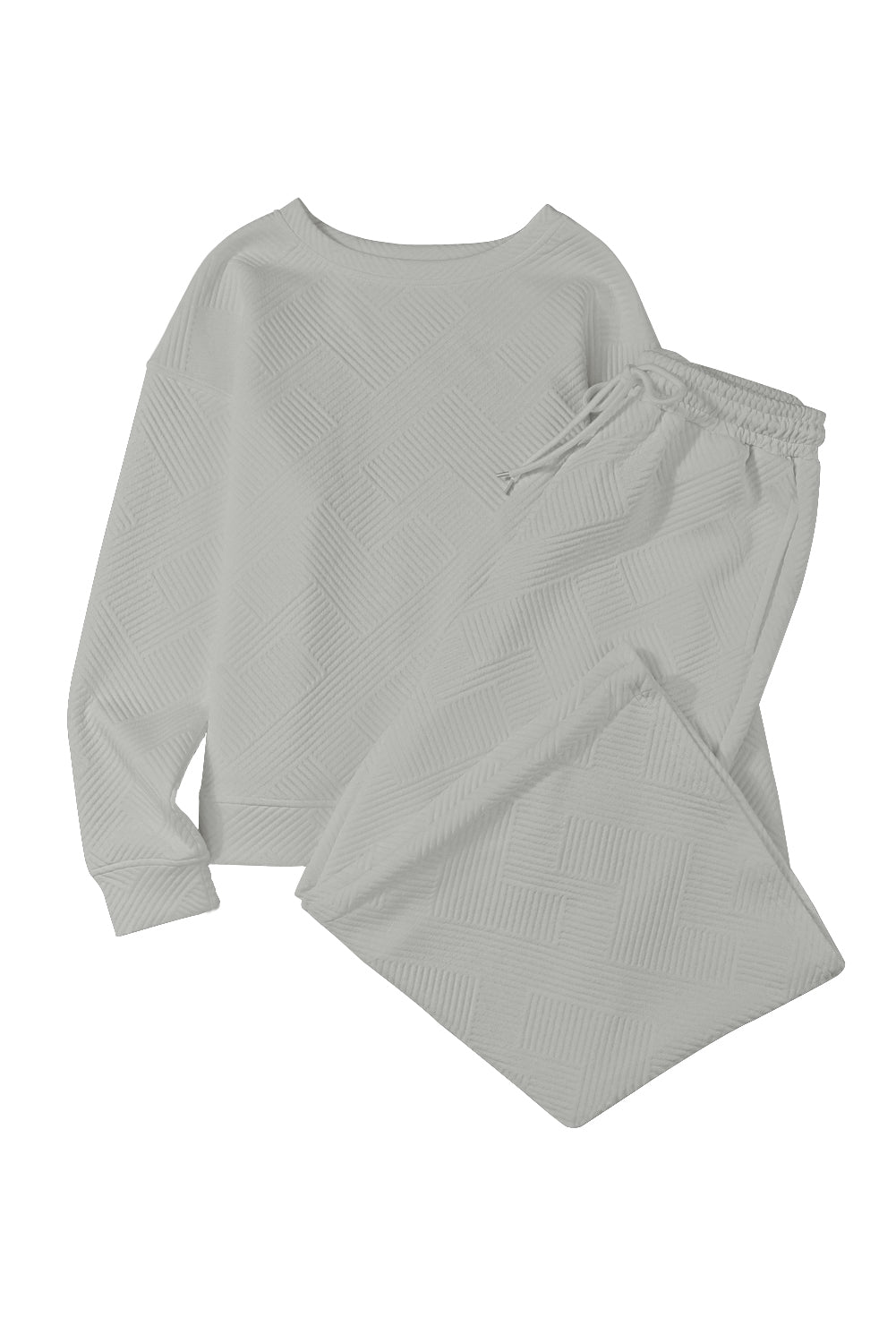 Rode Dahlia Ultra Losse Getextureerde 2-delige Slouchy Outfit