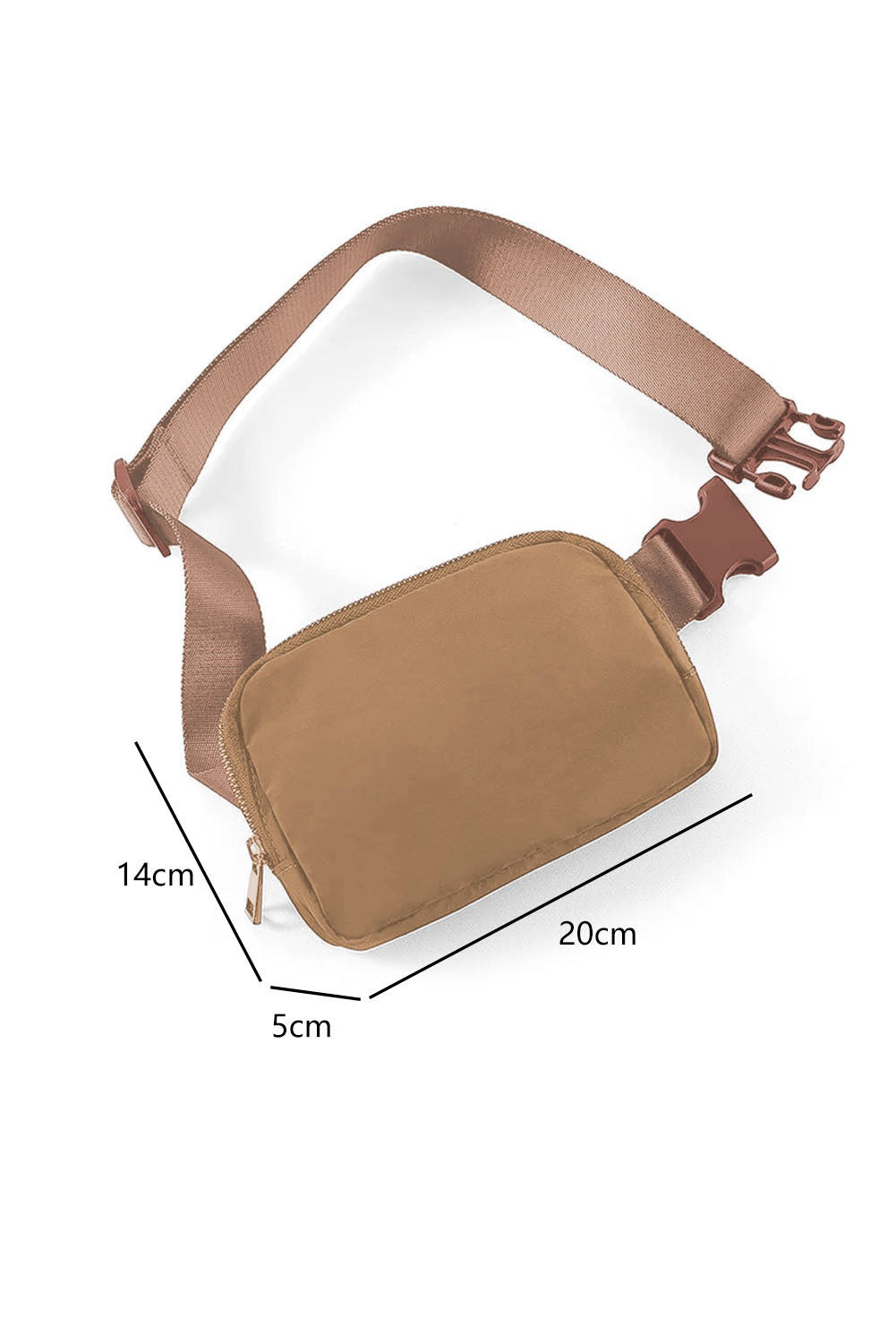 Casual Waterproof Zipped Crossbody Chest Bag 20*5*14cm