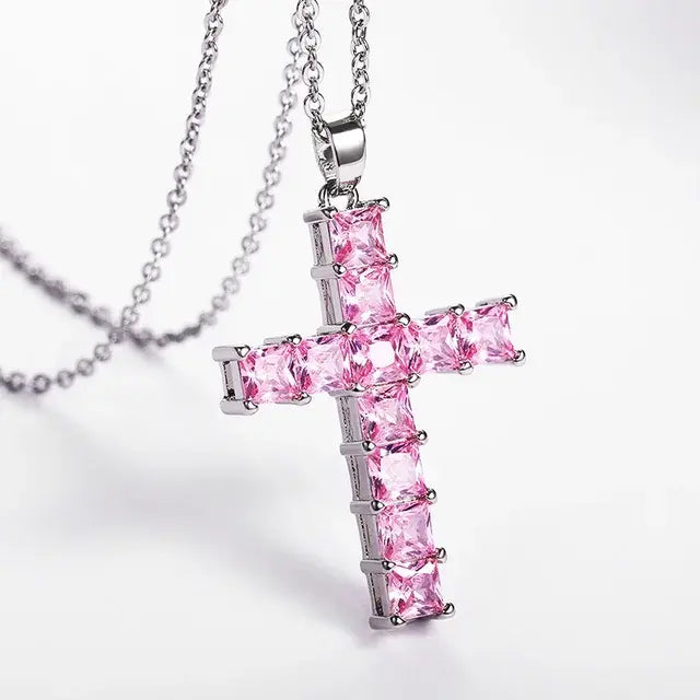 Goth Cross Pendant Necklace