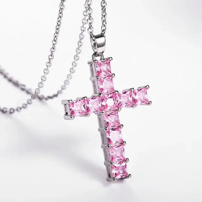 Goth Cross Pendant Necklace