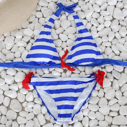 2020 Gestreepte push-up bikini-badkleding voor dames