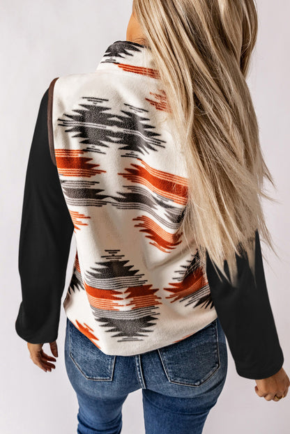 Veelkleurige Fuzzy Aztec Western Fashion Vestjas