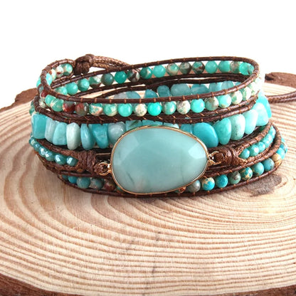 Boheemse natuurstenen bedelarmband