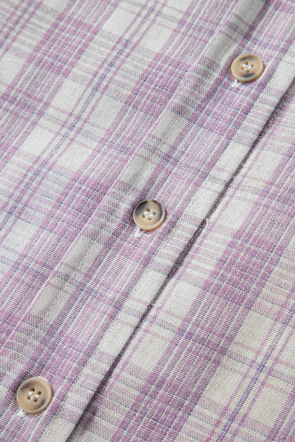 Veste-chemise ample à capuche boutonnée à imprimé carreaux kaki