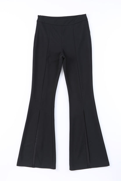 Rozen split zoom hoge taille broek