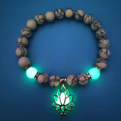 Glow In The Dark natuursteen armband