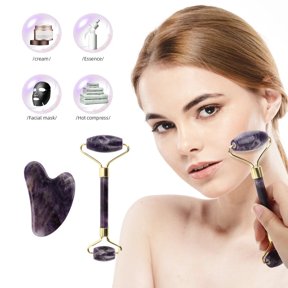 Violette Gua Sha gezichtsmassageroller