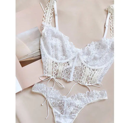 Dames kanten lingerie-ondergoedset