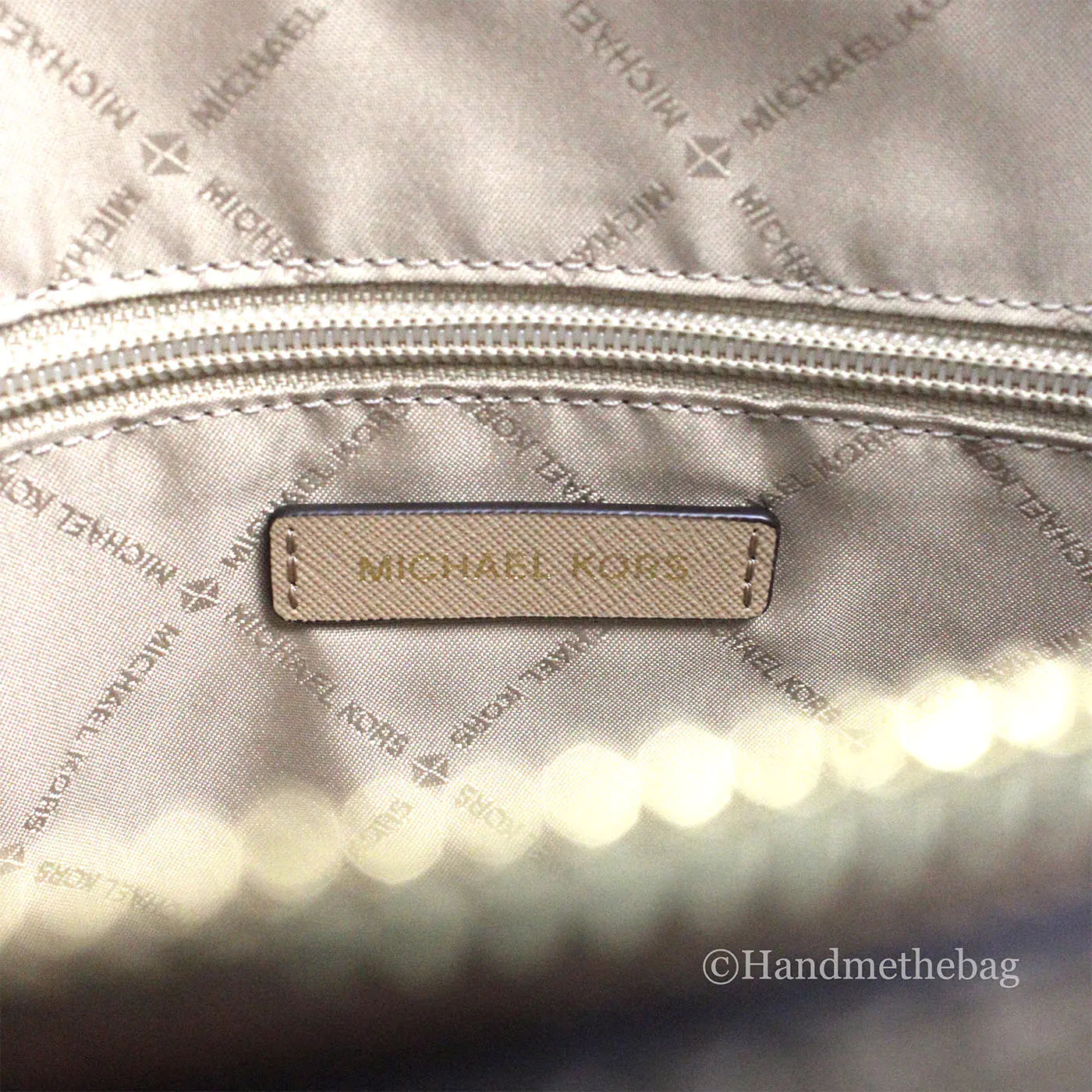 Michael Kors Charlotte Camel Large Top Zip Tote