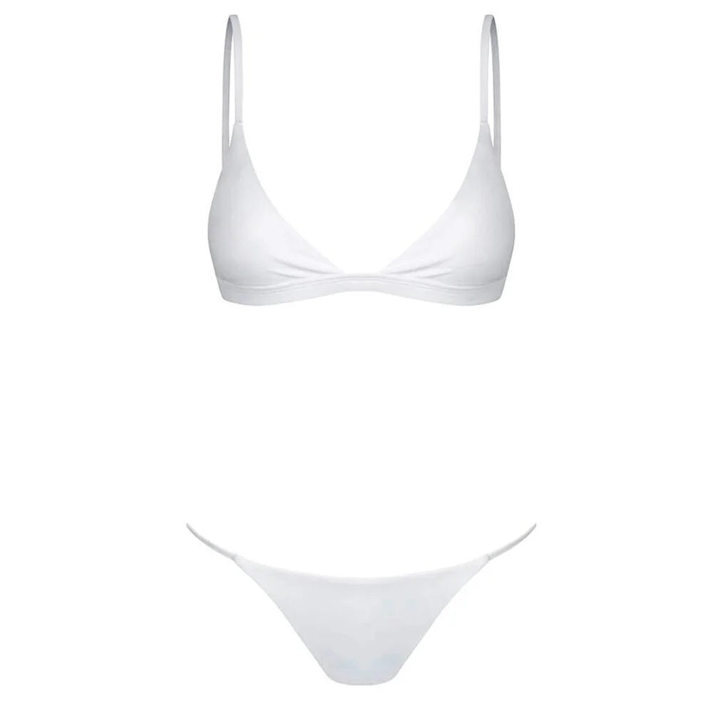 Bandeau-bandage bikiniset voor dames: push-up Braziliaanse badkleding