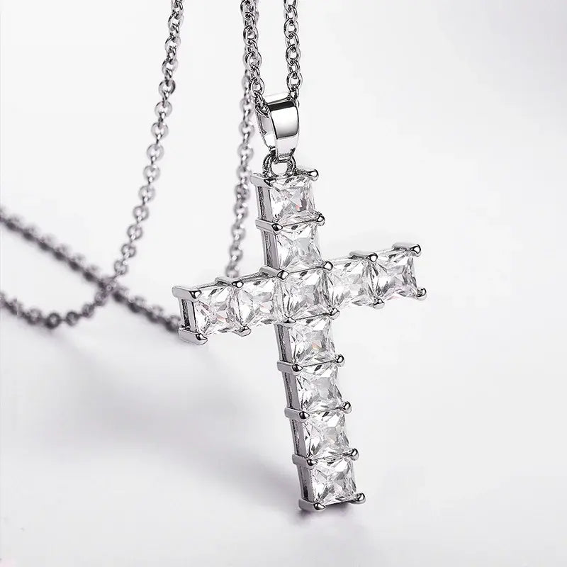 Goth Cross Pendant Necklace