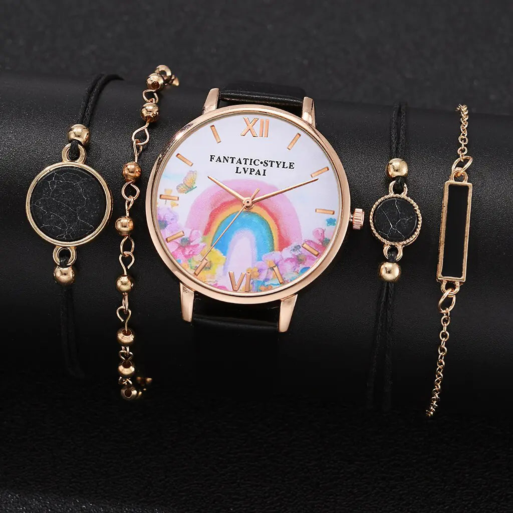 Lvpai Brand 5PCS Watch Set