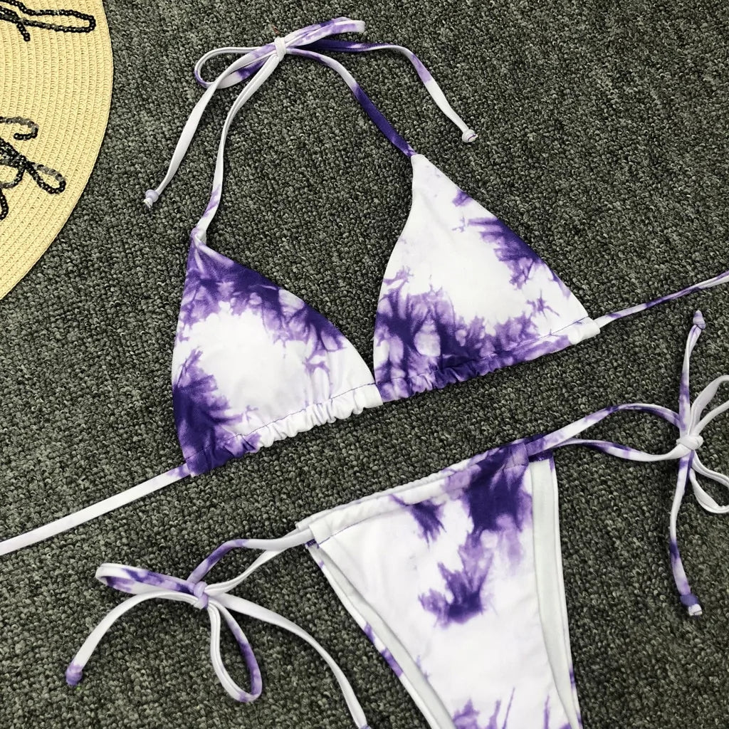 Tie-Dye microbikiniset voor dames