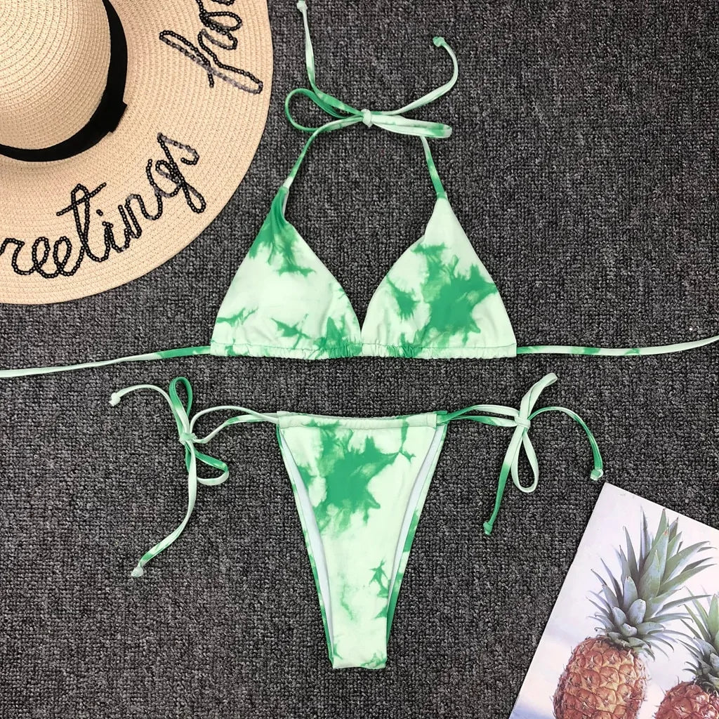 Tie-Dye microbikiniset voor dames