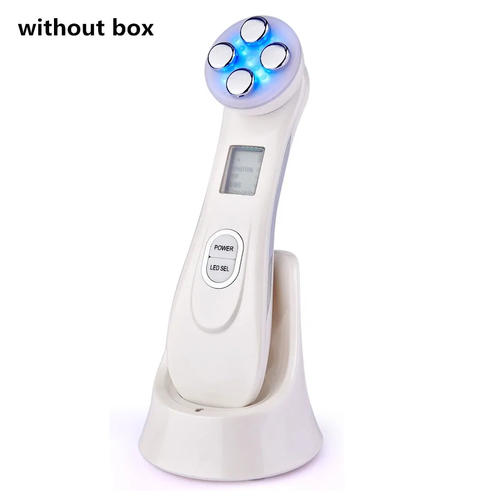 RF EMS LED Photon Facial Rejuvenation Device for Acne and Wrinkle Treatment