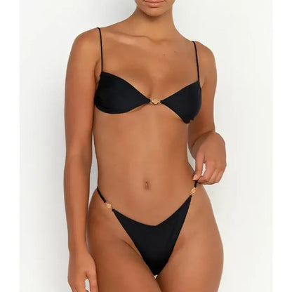 Sexy push-up bikini met microstring