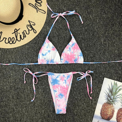 Tie-Dye microbikiniset voor dames