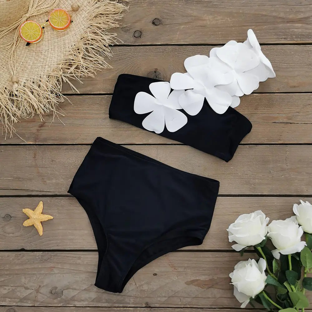 Bloem Bandeau Braziliaanse bikiniset