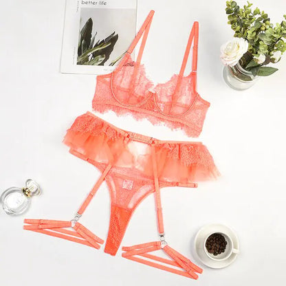 Transparante kanten lingerieset