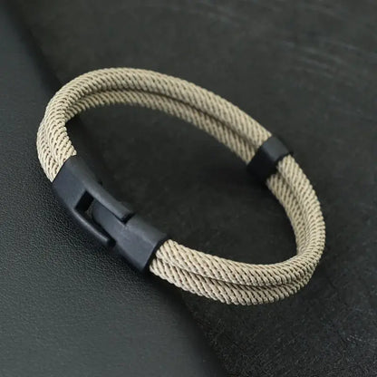 Dubbellaagse herenarmband