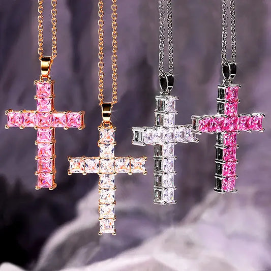 Goth Cross Pendant Necklace