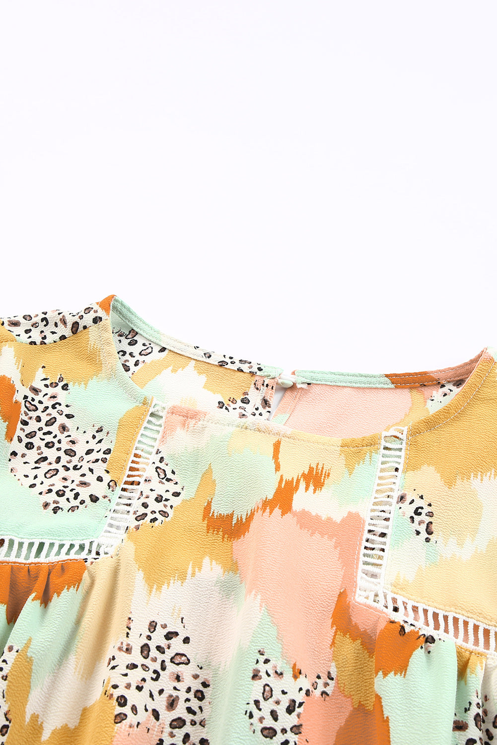 Blouse met lange mouwen en abstracte print