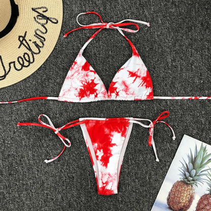 Tie-Dye microbikiniset voor dames