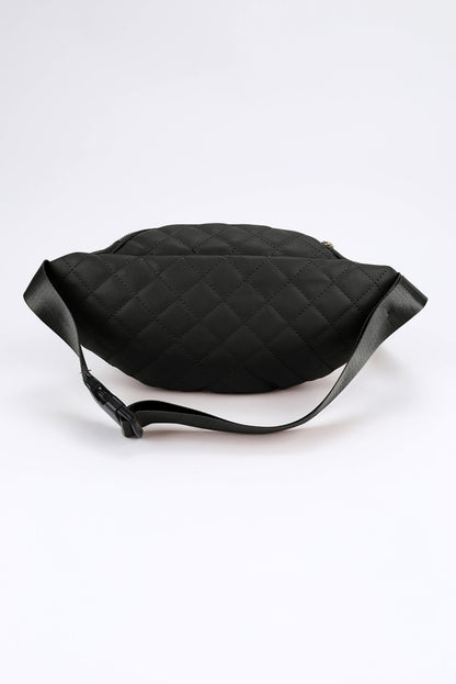 Black Rhombus Pattern Simple Waist Bag