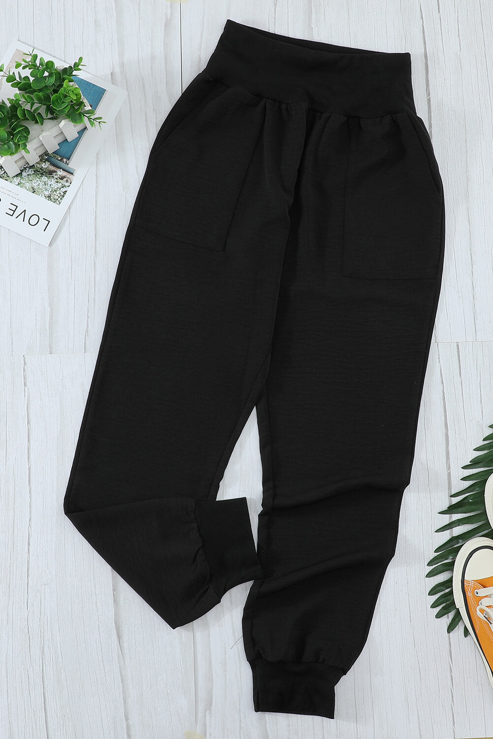 Zwarte casual joggingbroek met zakken