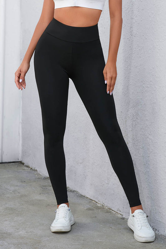 Zwarte Criss Cross Tummy Control Hoge Taille Legging