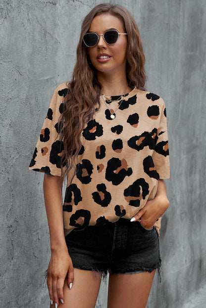 Boyfriend Luipaard Print Losse T-shirt