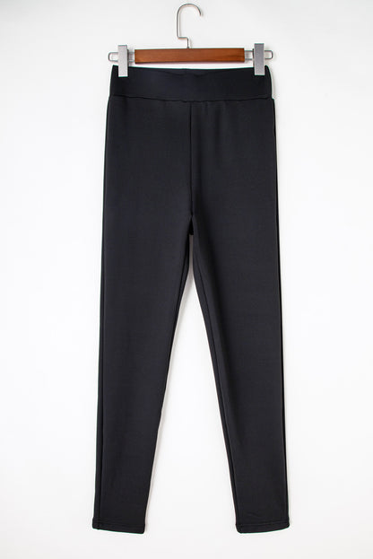 Black Fleece Lining Winter High Waist Leggings