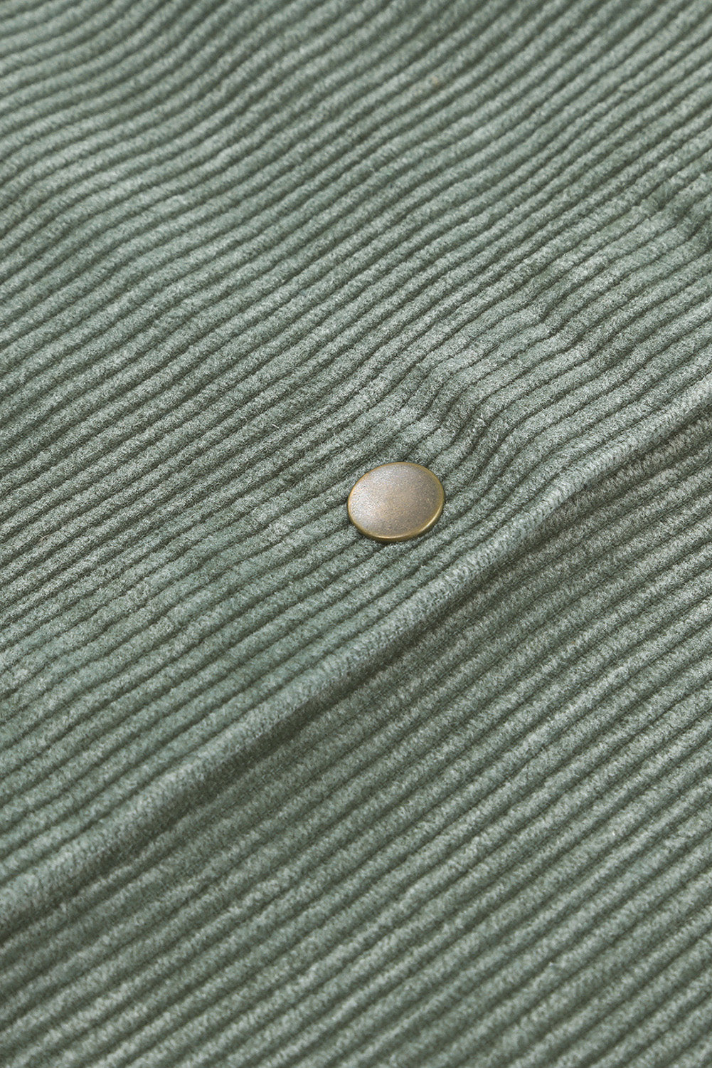 Groene kleurblok corduroy jack met capuchon en knoopsluiting