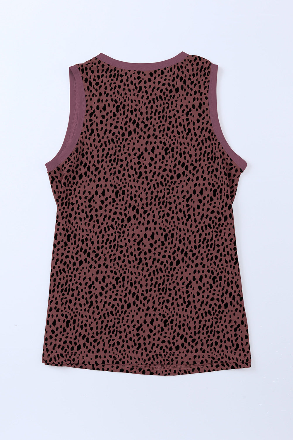 Tanktop met ronde hals en luipaardprint