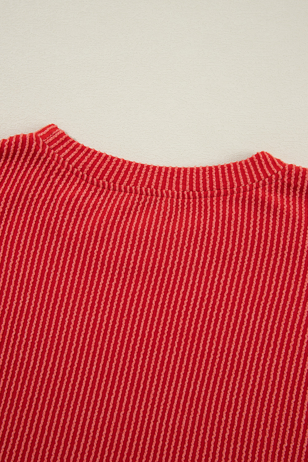 Vurig rood JOLLY Corded Long Sleeve Top en Broekset met Zakken