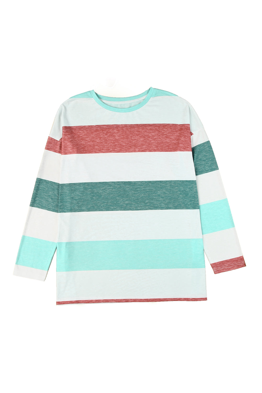 Groene Plus Size Colorblock Pullover Top