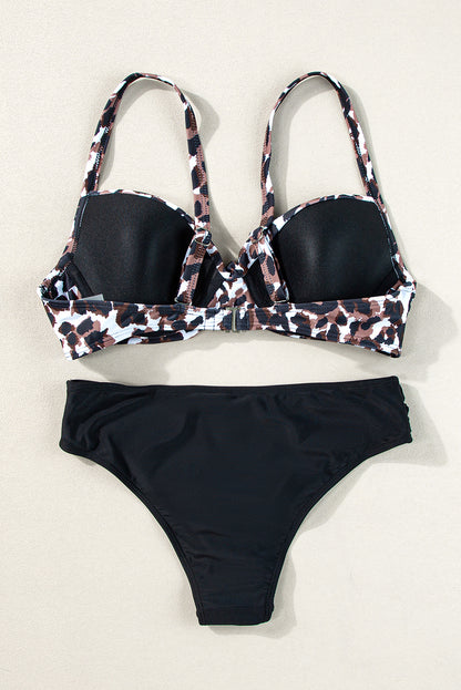 Luipaard Twisted Bust Bikini Set